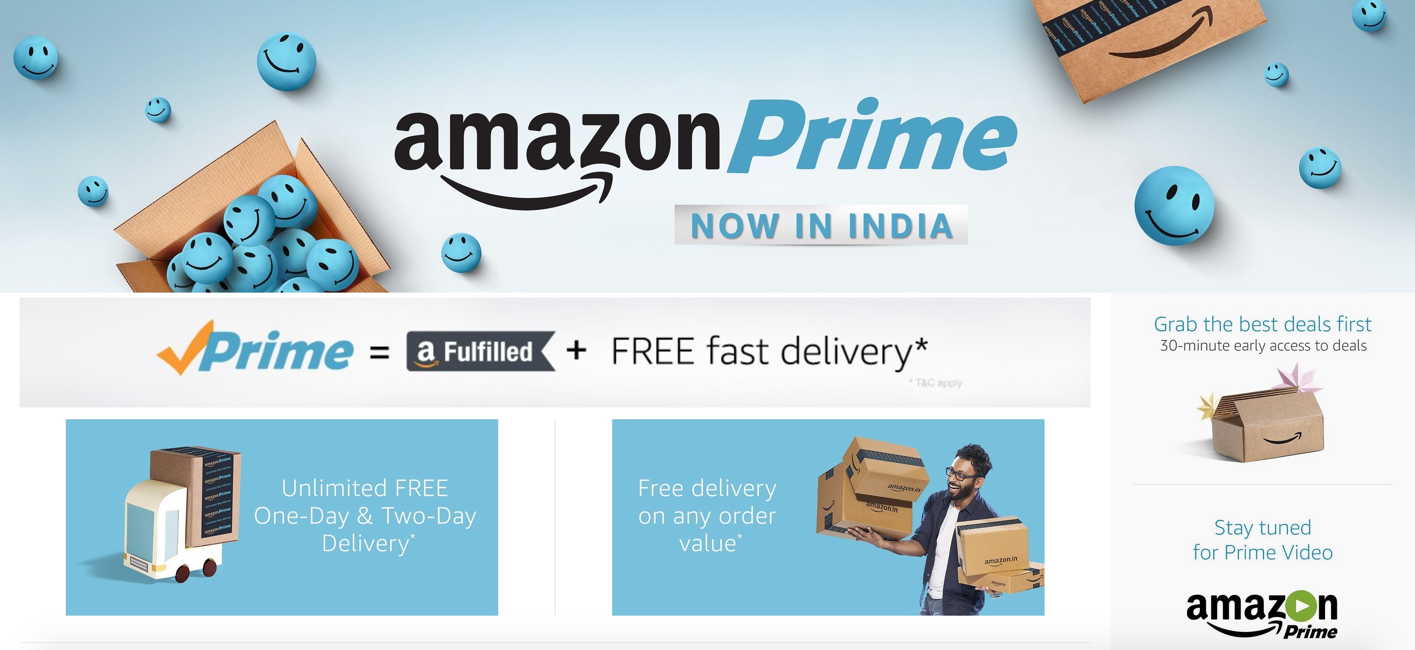 Amazon Prime Launched in India Rs. 499 for One Year